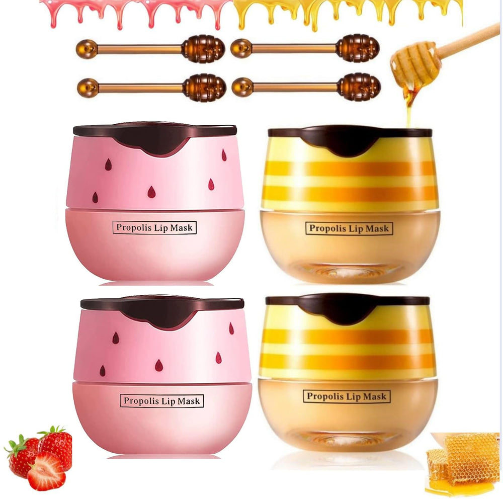 Biewals bee lip balm honey pot jar showing deep hydration for smooth lips