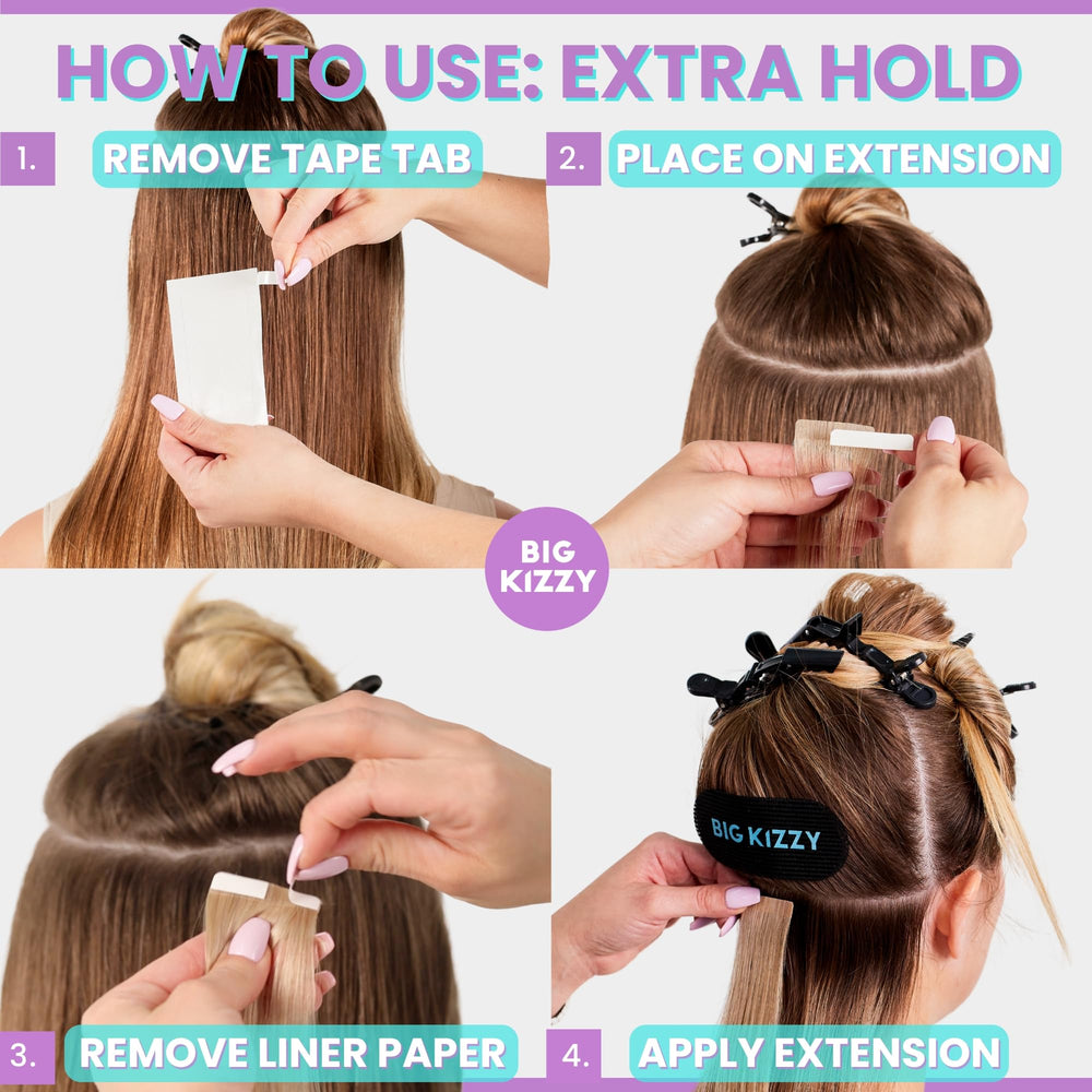 Big Kizzy easy removal no residue display of clean tape-off
