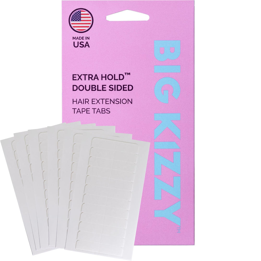 Big Kizzy Extra Hold tape tabs 72-pack secure extension reapplication for longer wear