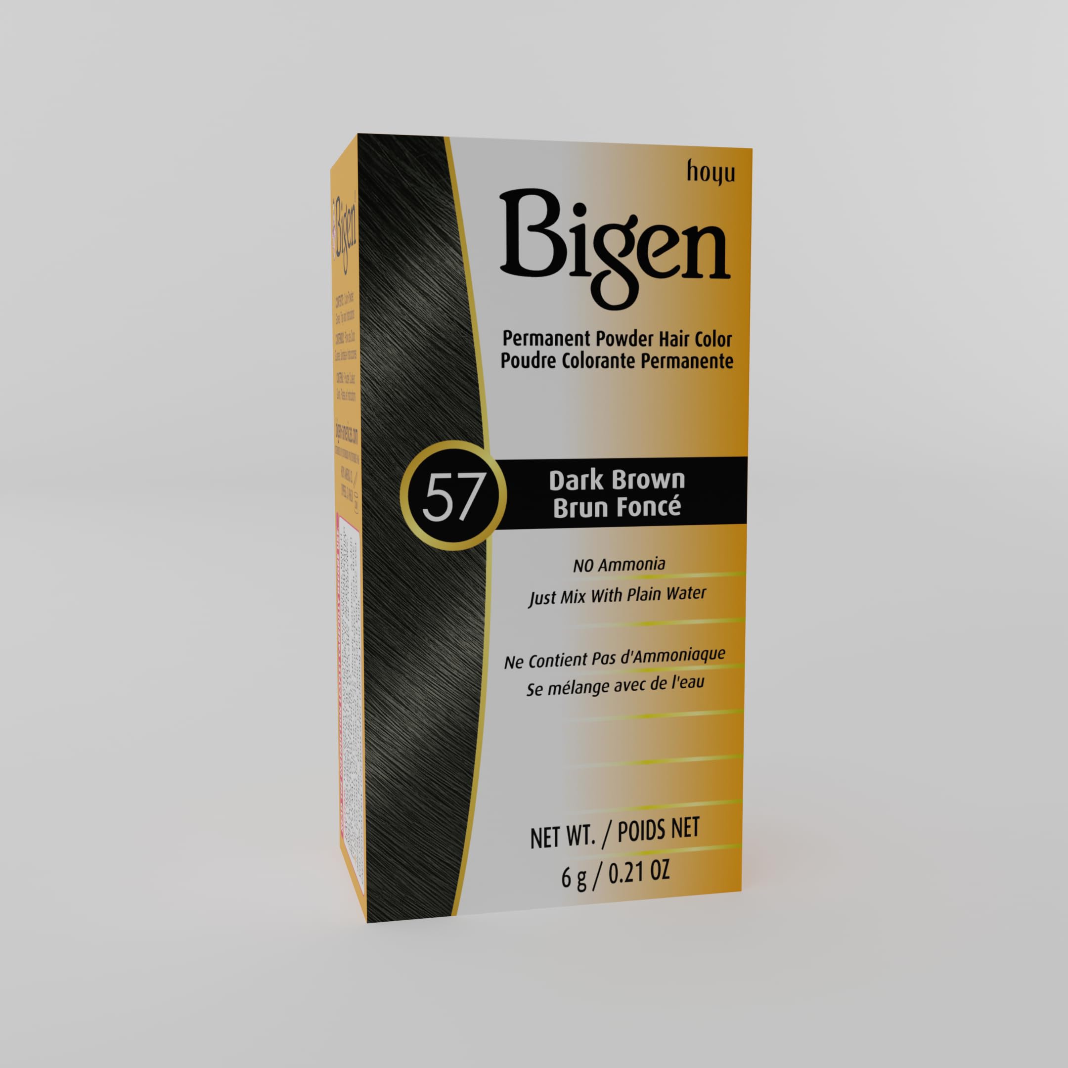 Bigen 57 dark brown permanent color finish