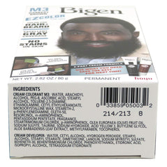Bigen EZ Color for Men darkest brown kit during application highlighting creamy color formula