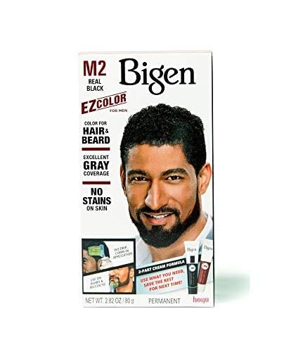 Bigen Ez Color Real Black Kit applying color to hair and beard