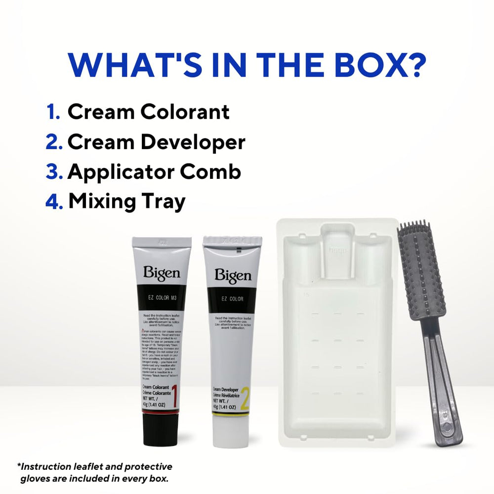 Bigen EZ Color for Men Medium Brown 3-Pack hair color result preview showing natural tone.