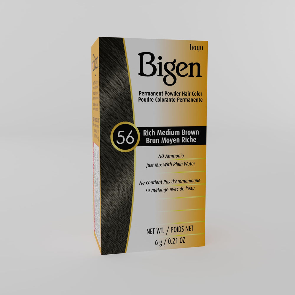 Bigen packaging and color swirl illustration communicates brand trust and product versatility