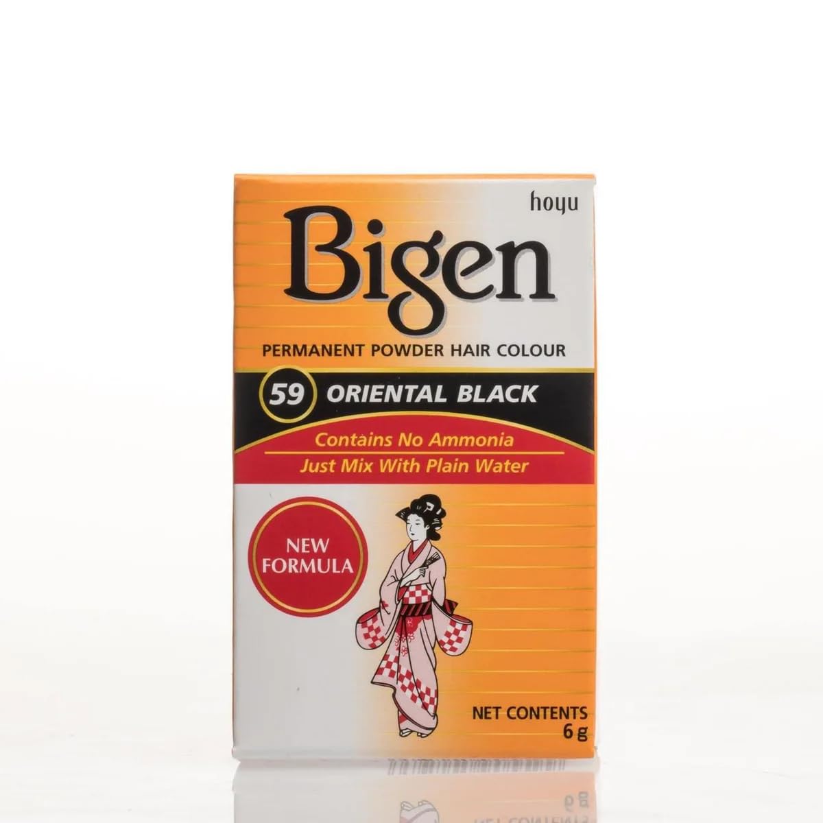 Bigen bottle with application brush enabling quick at-home color touch-ups