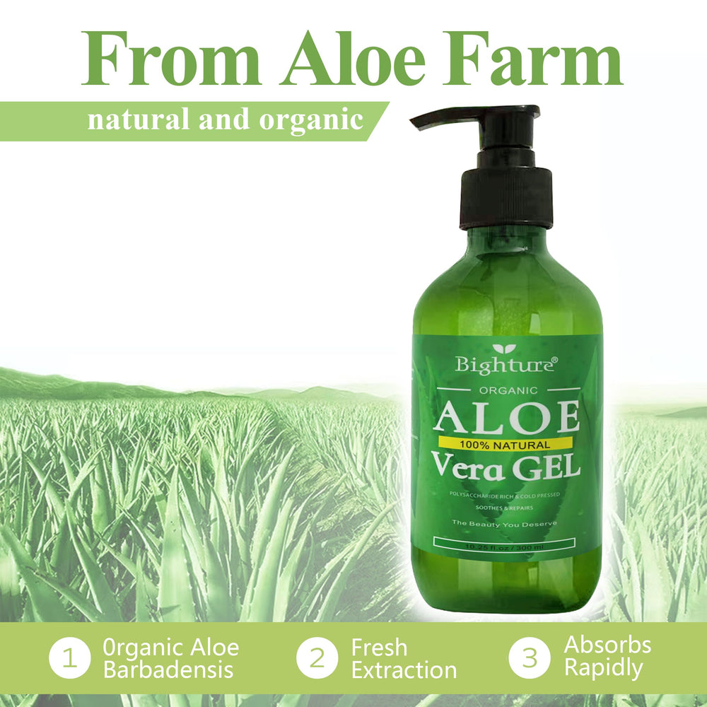 BIGHTURE Aloe Vera Gel on skin provides daily hydration and comfort.