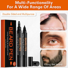 BIKTIC beard pen filler twist-up mechanism enables quick, mess-free application.