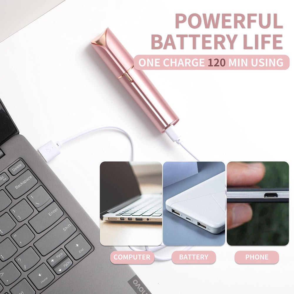 Bikurpia facial epilator with built-in LED light for visibility during grooming.