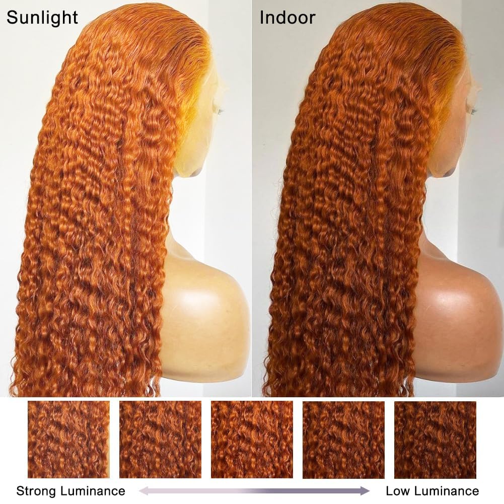 Bilisar ginger wig baby hair detail enhances natural hairline realism