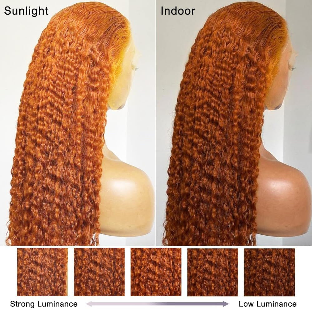Bilisar ginger wig baby hair detail enhances natural hairline realism
