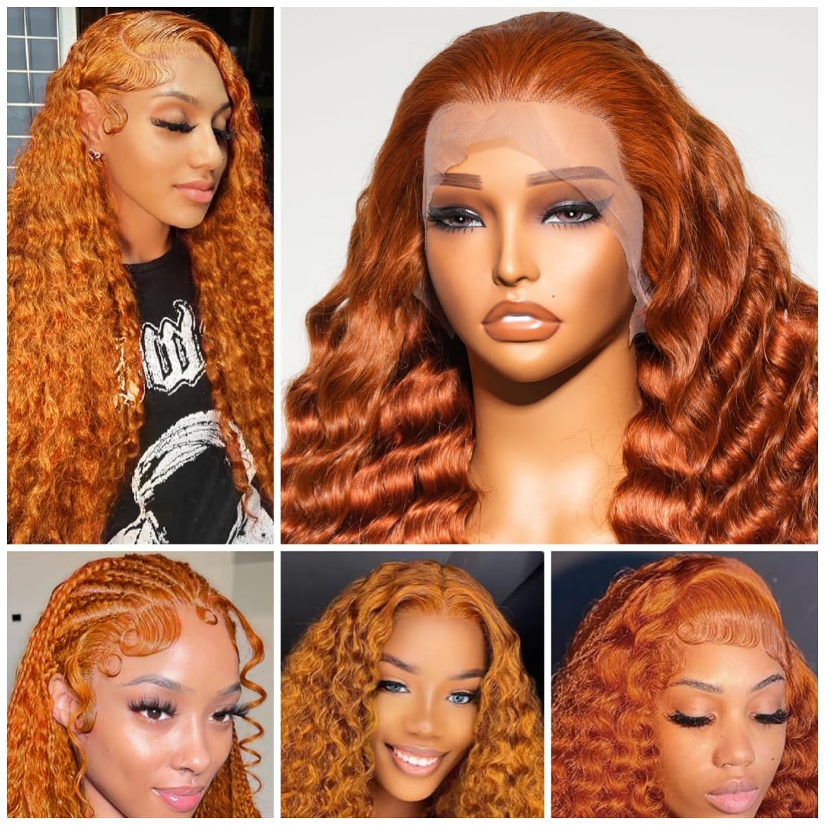 Bilisar ginger wig pre-plucked natural hairline detail for effortless blending
