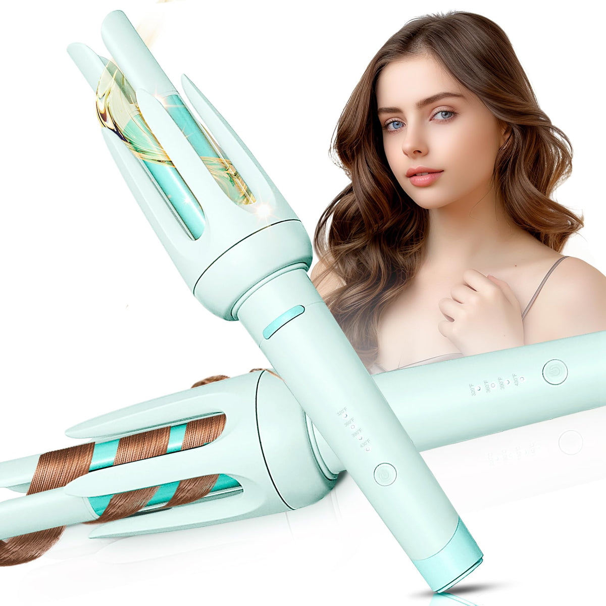 BILITOK Auto Hair Curler shows one-click operation for effortless curls.