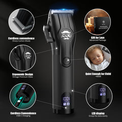 BILLAR beard trimmer close-up showing detail control for styled facial hair