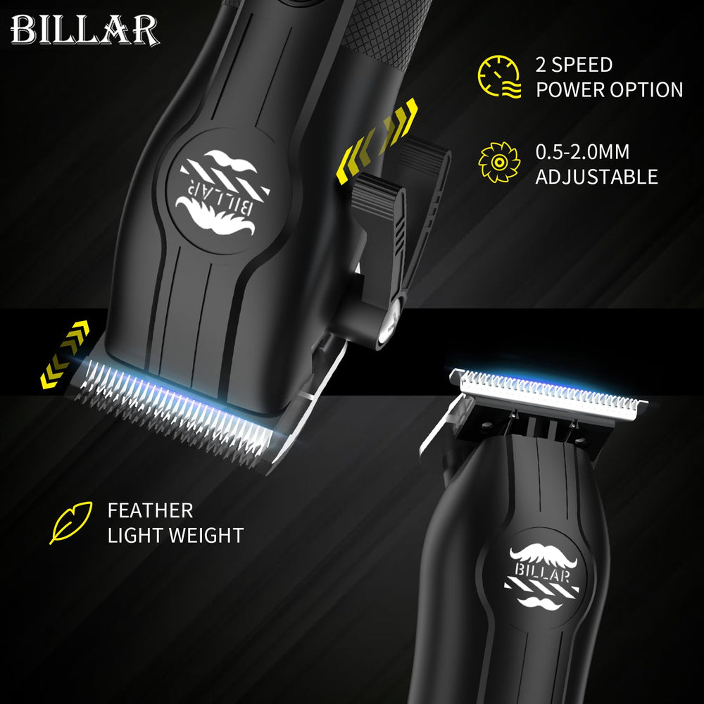 BILLAR Pro clippers side with length guide for clean fades and trims