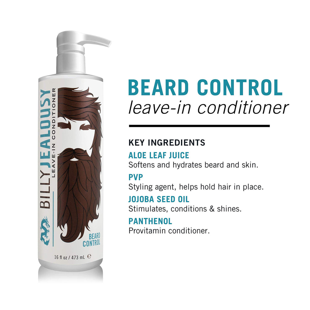 Beard Control jar close-up shows creamy texture for easy application