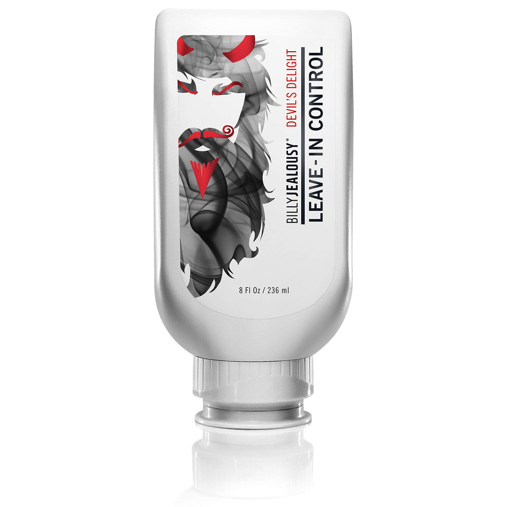 Billy Jealousy Devils Delight beard leave-in bottle shows lightweight conditioning for a natural look