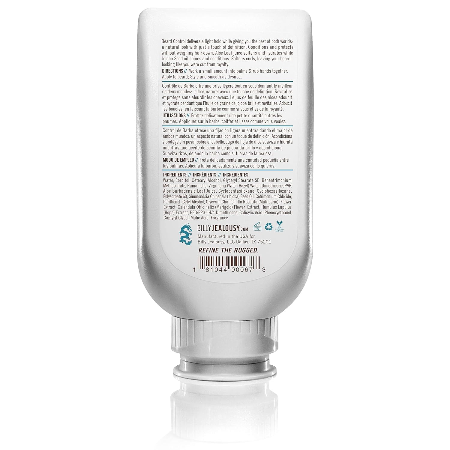 Fragrance notes lavender sandalwood on Billy Jealousy Original Beard Control evoke woodsy scent.