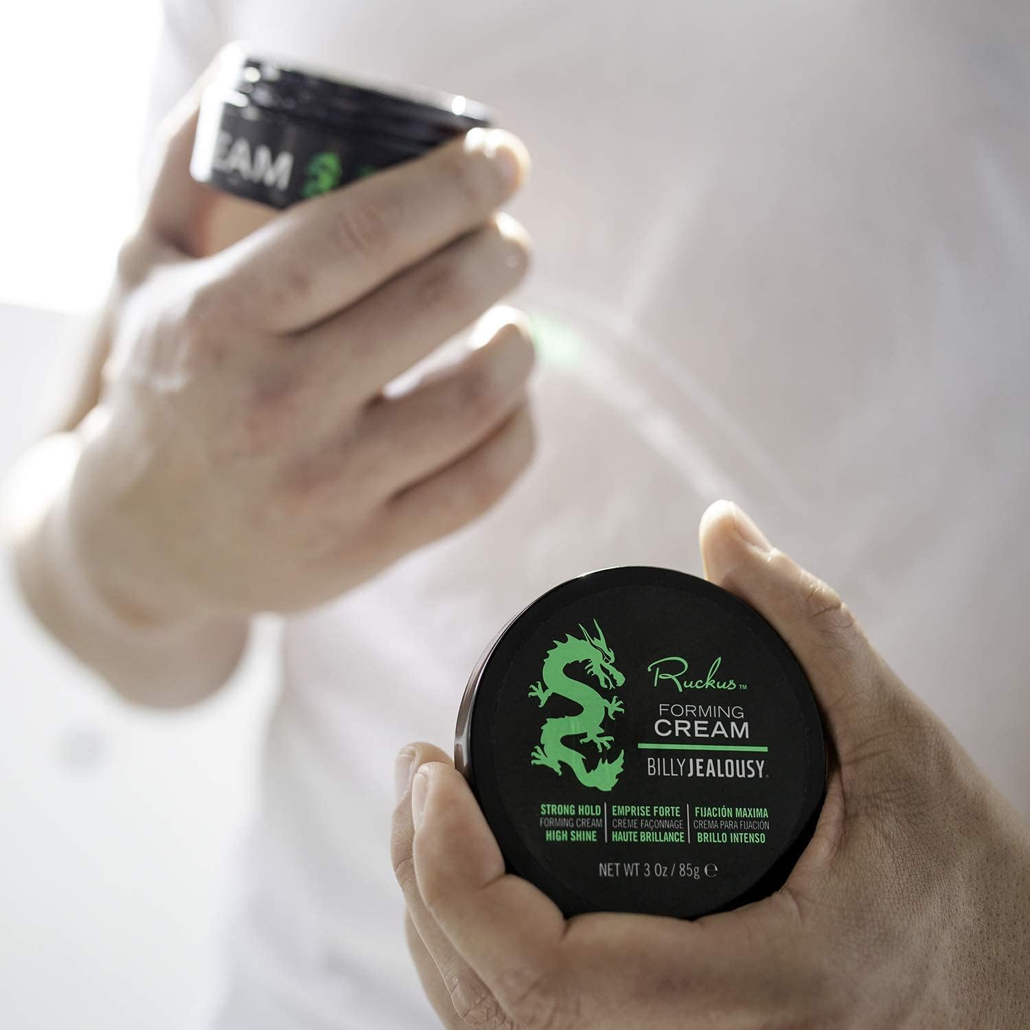 Ruckus ingredients graphic highlights beeswax and panthenol.
