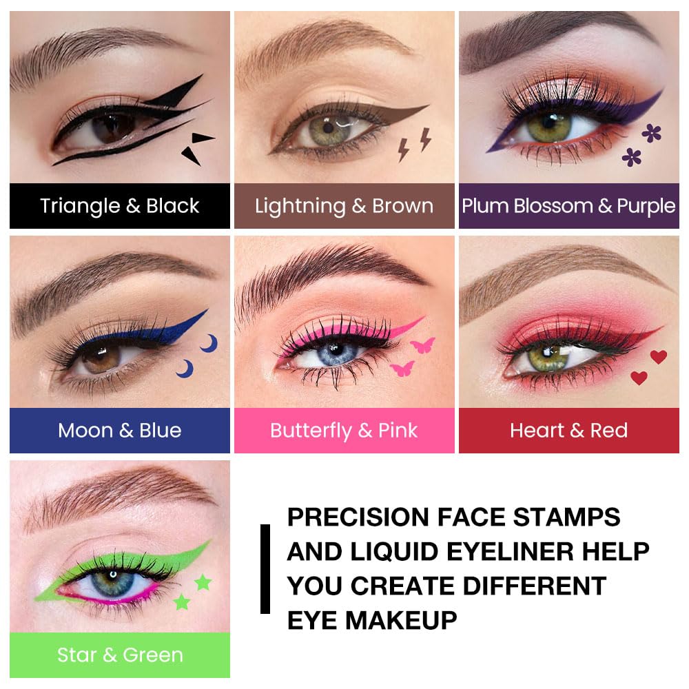 BINGBRUSH eyeliner stamp closeup shows clean lines with minimal effort.