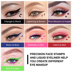 BINGBRUSH eyeliner stamp closeup shows clean lines with minimal effort.