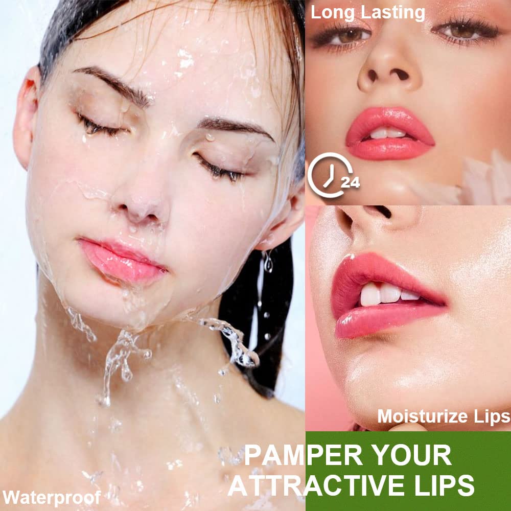 BINGBRUSH waterproof long-lasting lipstick applied during outdoor activities