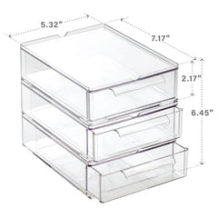 BINO clear stackable drawers demonstrate modular design for flexible, space-saving organization.