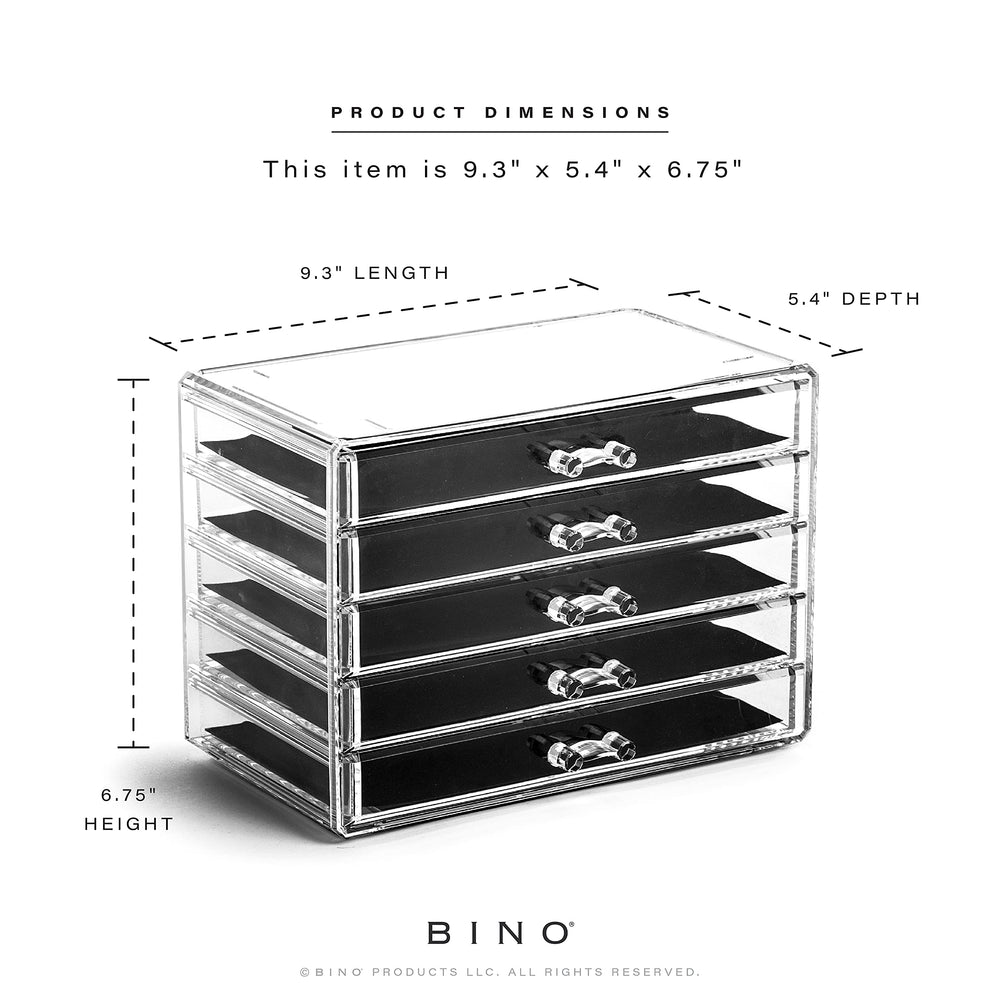BINO Manhattan Series interlocking stackable design enables customizable makeup storage