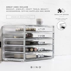 BINO Manhattan Series makeup and jewelry storage drawer for small accessories
