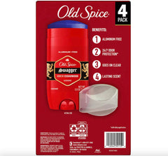 binoa Old Spice Swagger deodorant stick application showing aluminum-free formula for gentle use.