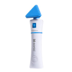 Bio-Therapeutic bt-Sonic front view highlights a hygienic silicone brush for daily cleansing.