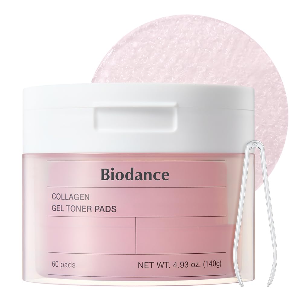 BIODANCE collagen gel toner pads close-up showing refreshing gel texture for sensitive skin