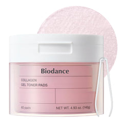 BIODANCE collagen gel toner pads close-up showing refreshing gel texture for sensitive skin