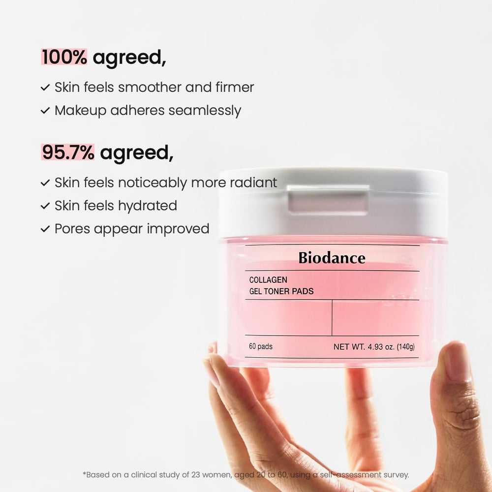 In-use BIODANCE pads demonstrating pore-minimizing effect