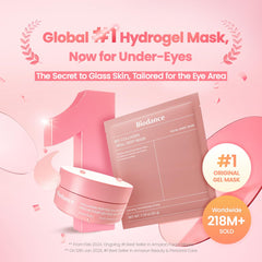 BIODANCE eye patches under-eye application close-up showing depuffing potential