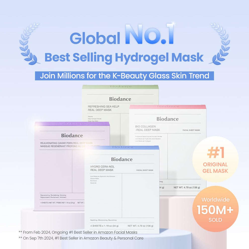 BIODANCE Hydro Cera-nol mask application demonstrating soothing, cooling care