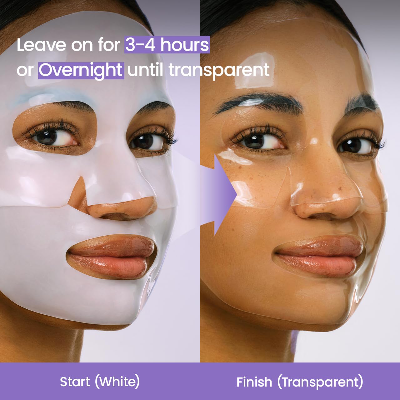 BIODANCE Mask turning transparent after absorption signals active ingredients delivery