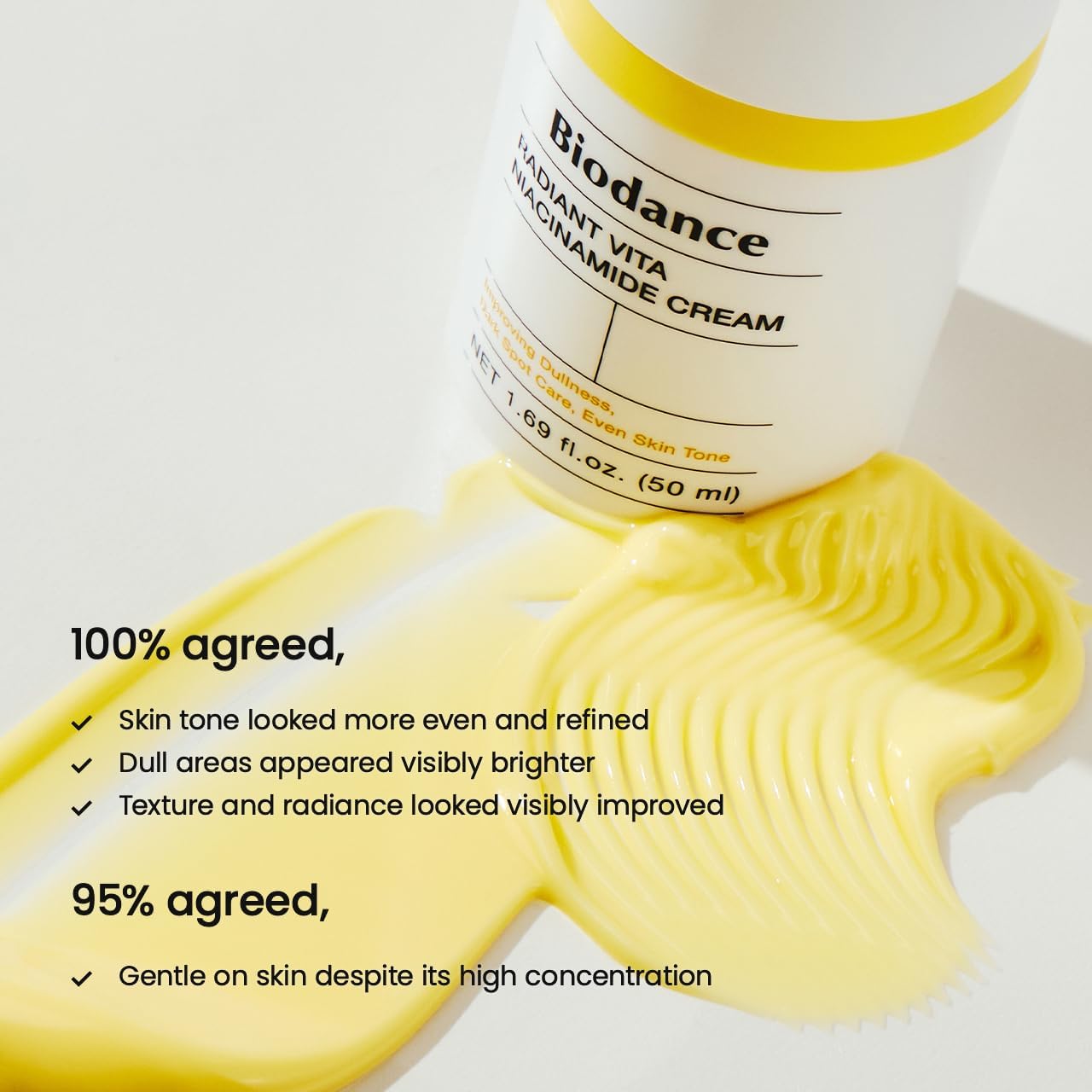 BIODANCE Radiant Vita Cream label detail highlights key ingredients