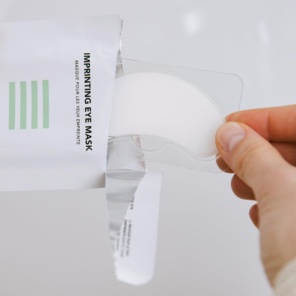 Bioeffect Imprinting Eye Masks after use revealing hydrated, radiant under-eye area