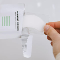 Bioeffect Imprinting Eye Masks after use revealing hydrated, radiant under-eye area