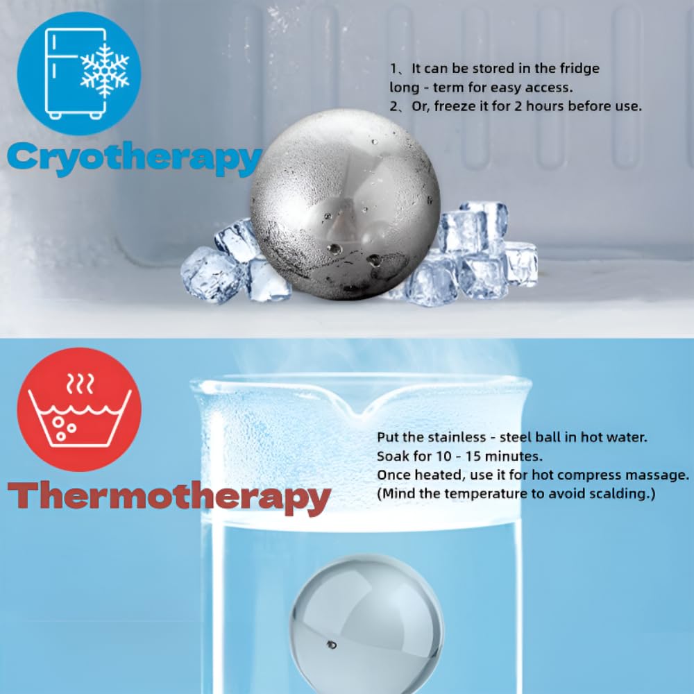 BIOESTHE ice globes chilling in fridge, ready for cold-therapy sessions.