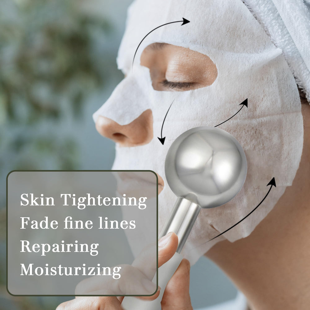 BIOESTHE ice globes used with masks for enhanced product absorption.