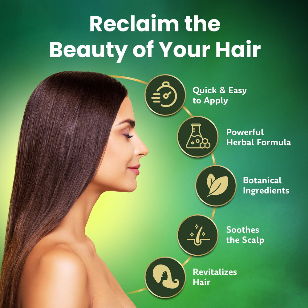 BIOGREEN ROOTS dark brown shampoo bottle showing color application.