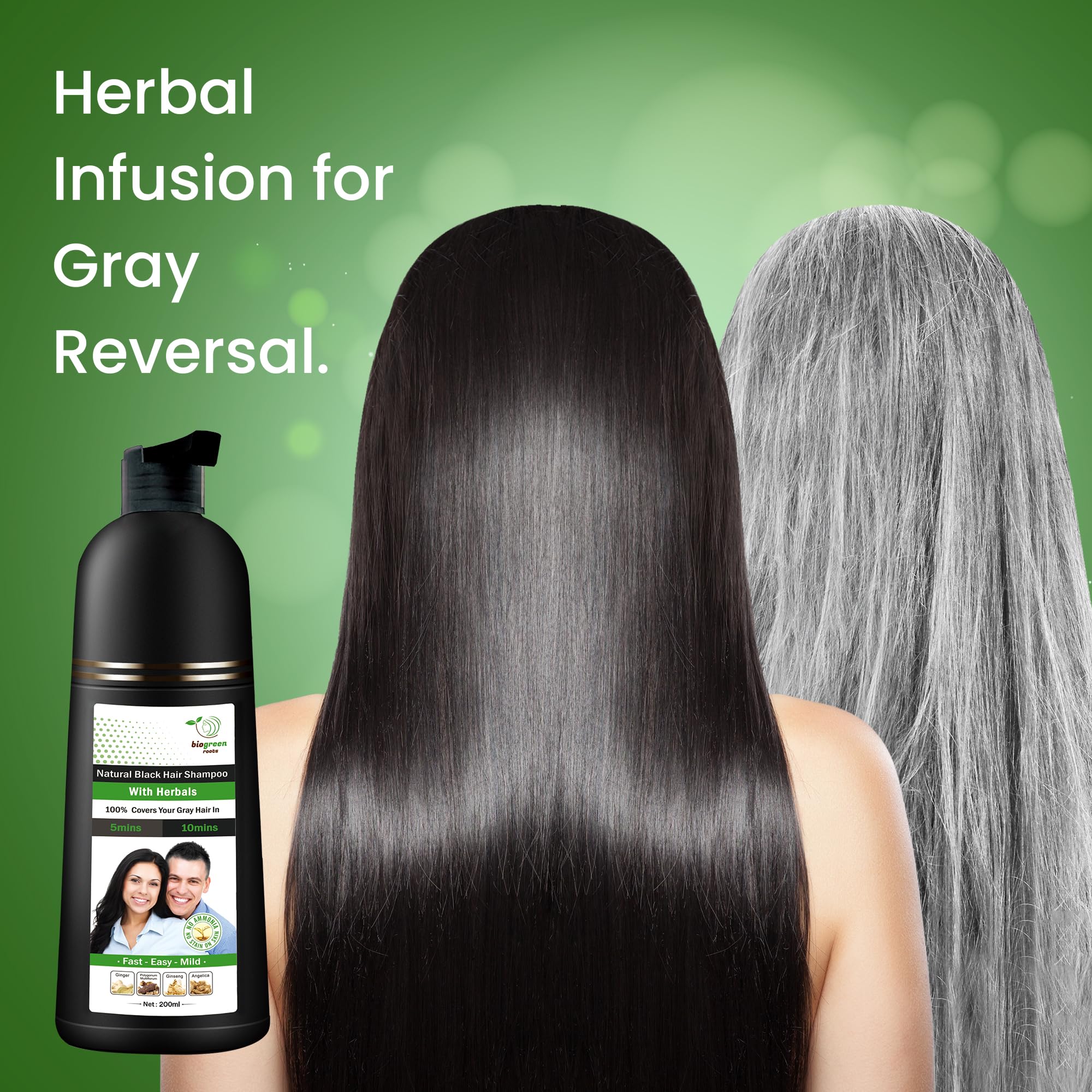 Biogreen Roots herbal extracts aroma for refreshing scent.