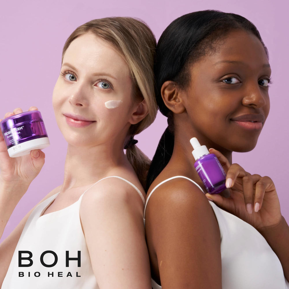 BIOHEAL BOH Probioderm 3D Lifting Ampoule label close-up signaling premium formulation.