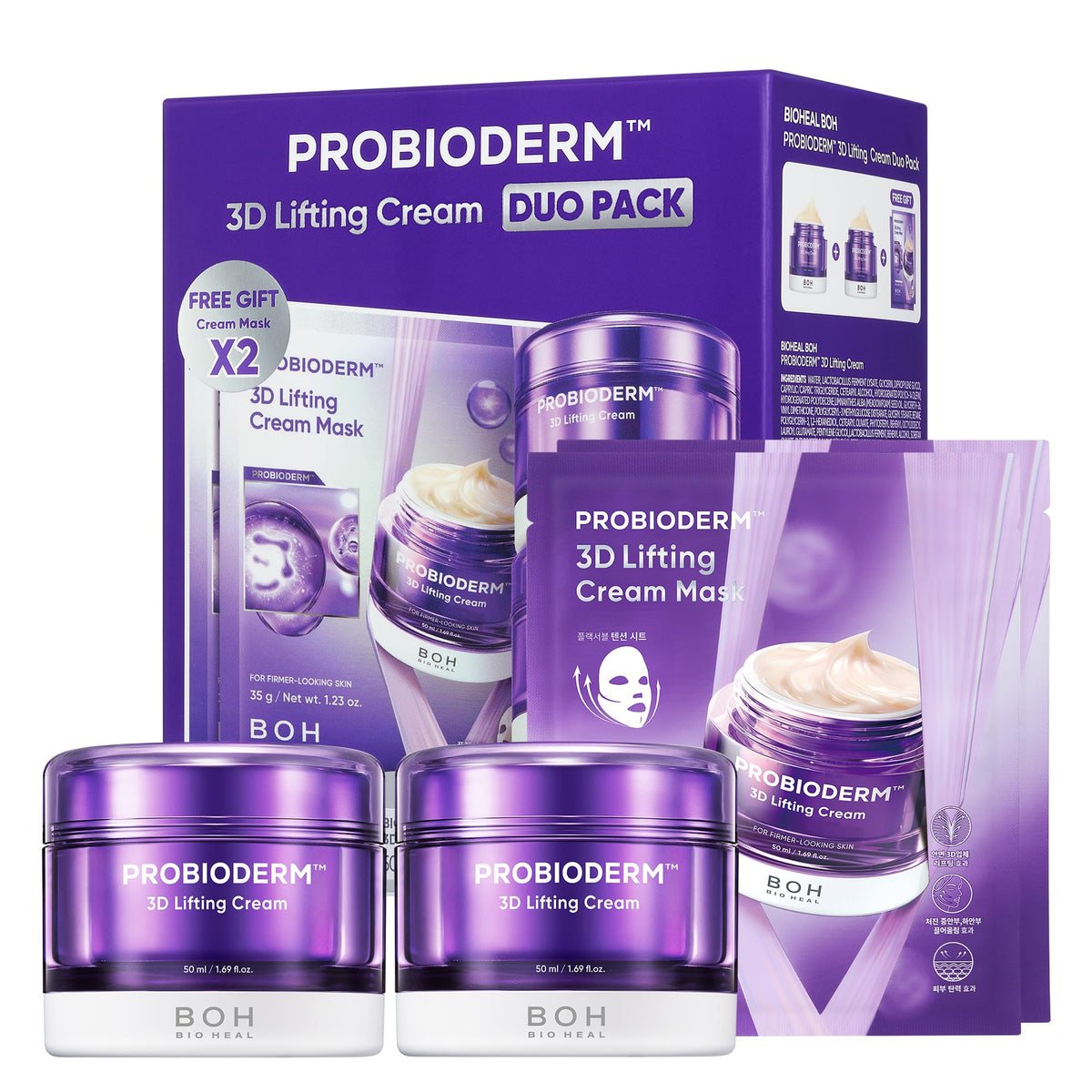 BIOHEAL BOH PROBIODERM 3D lifting cream jar with luxurious firming texture