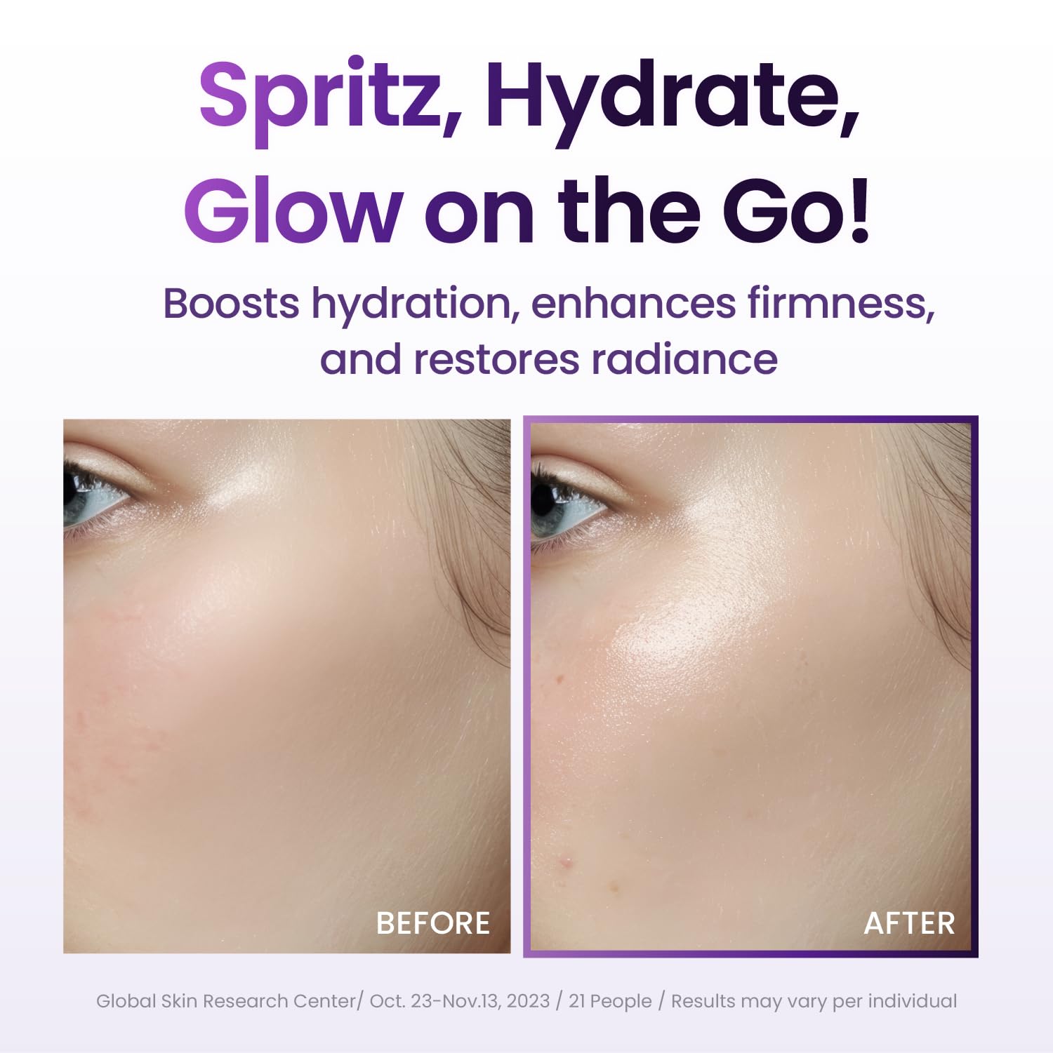 BIOHEAL BOH Probioderm 3D Lifting Cream Mist close-up glow suggests luminosity.