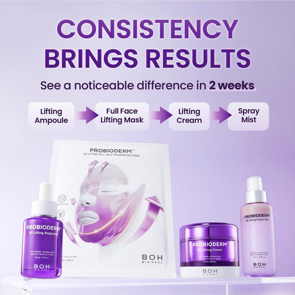 BIOHEAL BOH Probioderm 3D Lifting Cream Mist daily-use routine shot signals everyday refresh.