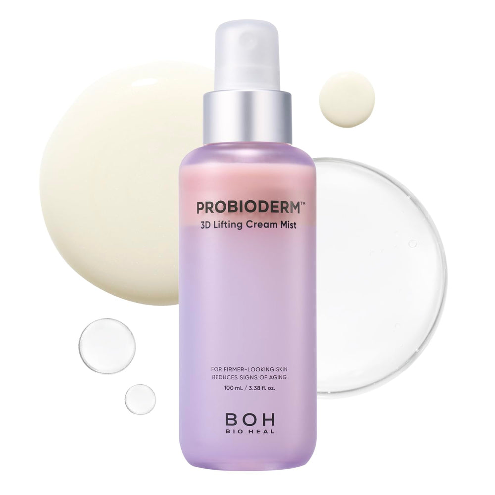 BIOHEAL BOH Probioderm 3D Lifting Cream Mist packaging for on-the-go hydration.
