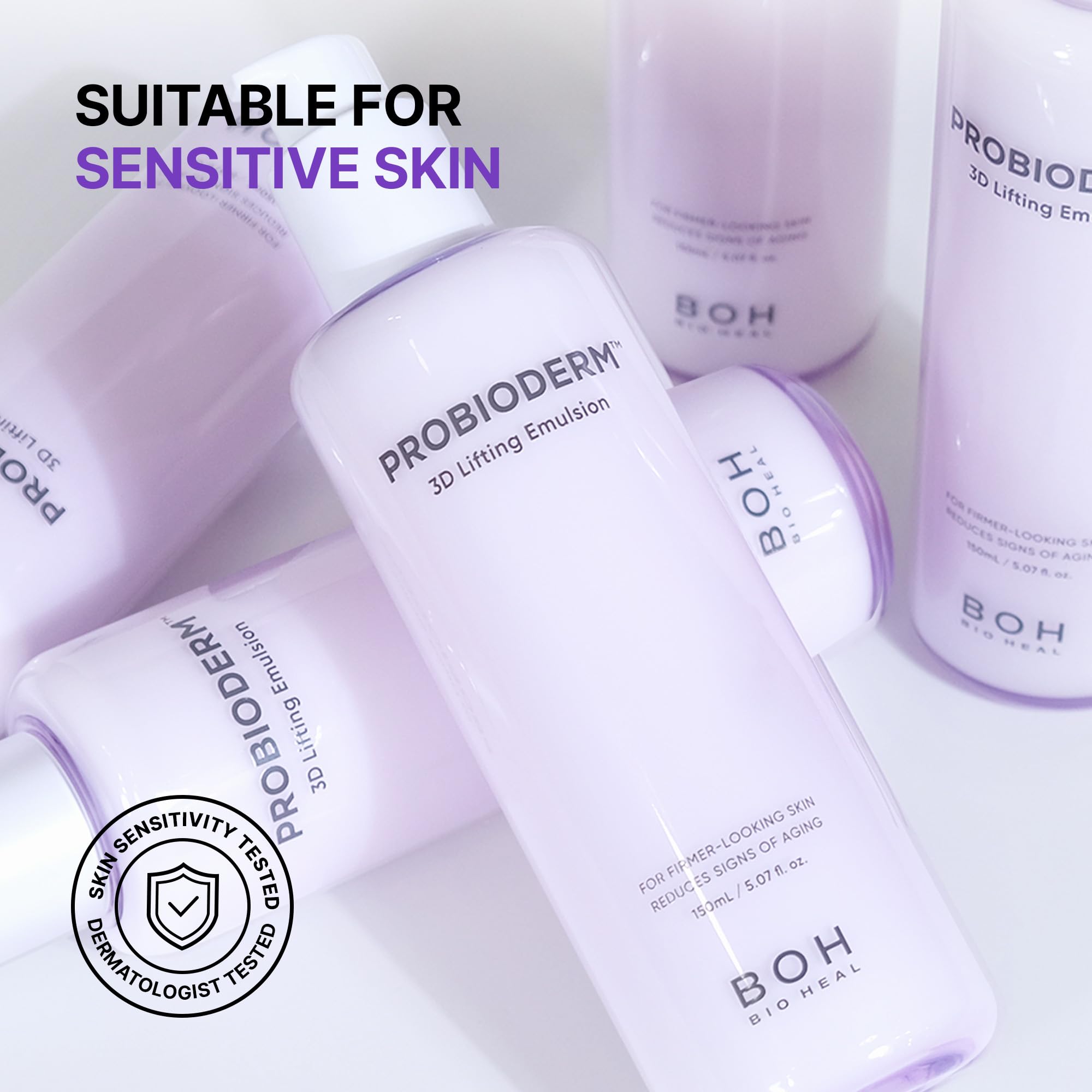 BIOHEAL BOH Probioderm 3D Lifting Emulsion texture demonstrates light, non-greasy absorption