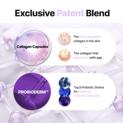 BIOHEAL BOH PROBIODERM collagen capsules closeup highlights active ingredients delivering visible skin improvement.
